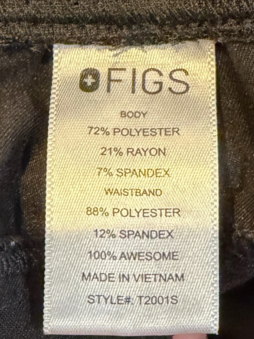 FIGS Men’s Axim Cargo Scrub Pants Black XL SHORT Technical Collection T2001S